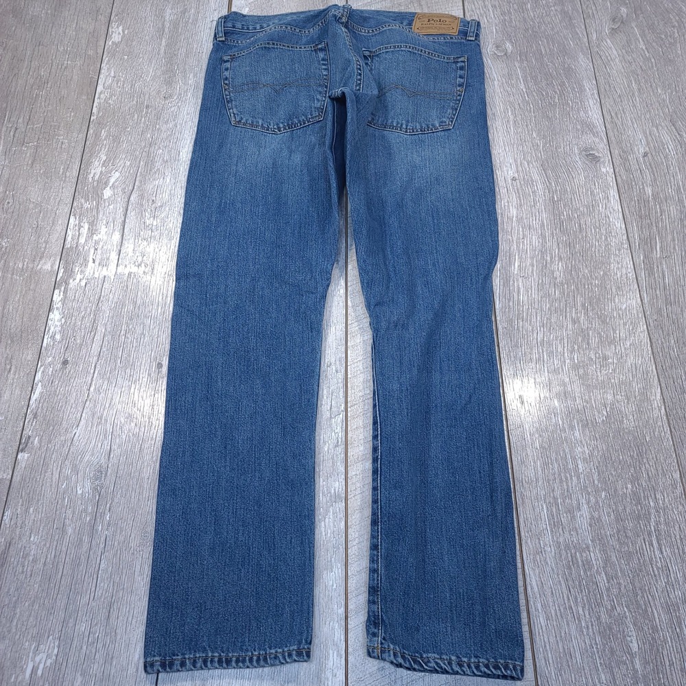 Polo Ralph Lauren Jeans Mens 35x32 Blue Sullivan Slim Fit Denim Pants - Picture 2 of 8